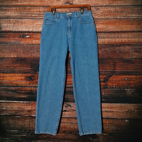 Coldwater Creek Vintage 90s Jeans 14P Mom Style High Rise Straight Blue Denim - Picture 2 of 8